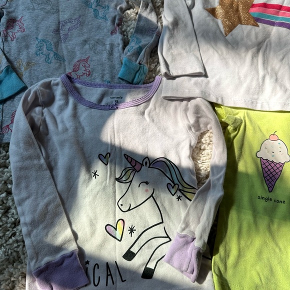 2T little girls unicorn theme bundle set of girl toddler tops and shirts - Picture 8 of 8